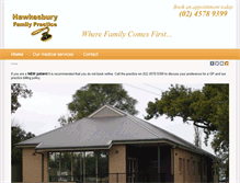 Tablet Screenshot of hawkesburyfamilypractice.com.au
